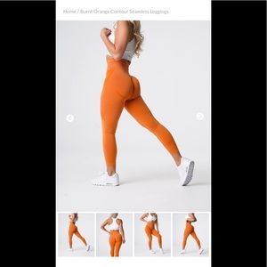 Nvgtn Burnt orange contour seamless leggings